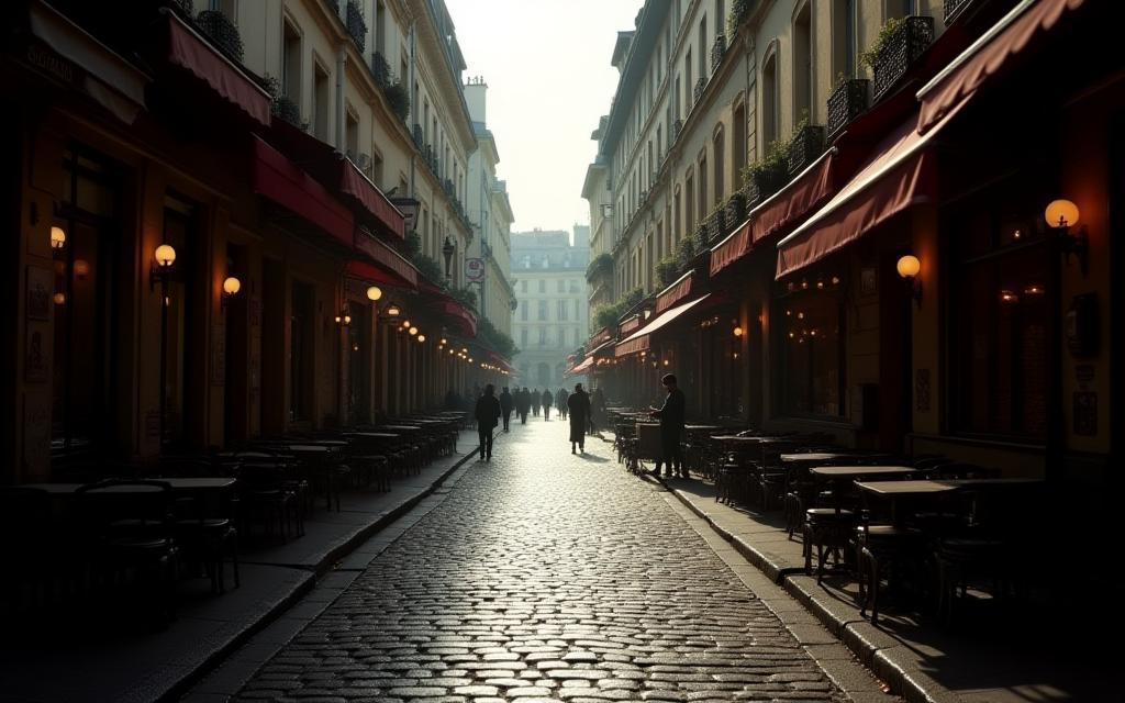 View of a classic Parisian street suitable for filming