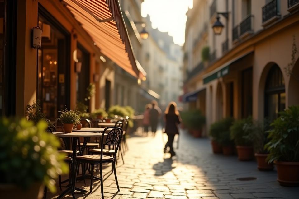Charming Parisian cafe terrace