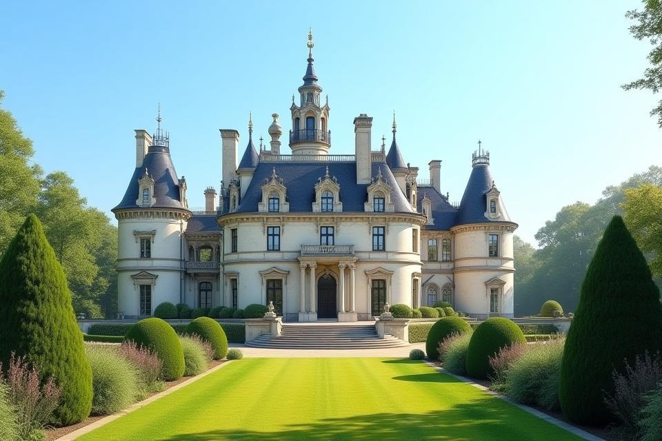 Grand French chateau exterior